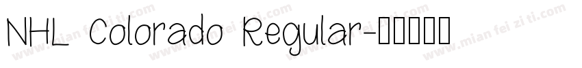 NHL Colorado Regular字体转换